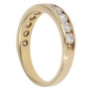 18ct Yellow Gold 1.00ct Brilliant Cut Diamond Half Eternity Ring