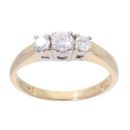 18ct Yellow Gold 0.43ct Diamond Trilogy Ring