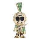 9ct Yellow Gold Multi Gemstone Jason Figure Pendant