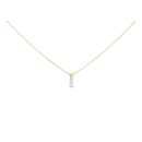 18ct Yellow Gold 0.50ct Brilliant Cut Trilogy Diamond Pendant And Chain 16"