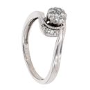 9ct White Gold 0.22ct Diamond Cluster Ring