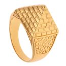 Silver Gold Plated Pyramid Ring