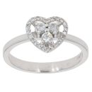 18ct White Gold 0.25ct Diamond Heart Ring