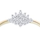 9ct Yellow Gold Diamond Cluster Ring