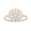 9ct Yellow Gold Cubic Zirconia Cluster Ring