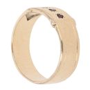 9ct Yellow Gold Garnet Buckle Ring