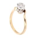 18ct Yellow Gold 1.00ct Diamond Two Stone Ring