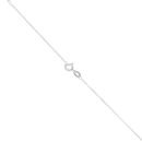 Silver Two Tone Cubic Zirconia Circle Pendant And Chain 18"