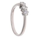 18ct White Gold 0.35ct Brilliant Cut Diamond Trilogy Ring