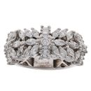 18ct White Gold 1.20ct Brilliant, Marquise And Baguette Cut Diamond Cluster Ring