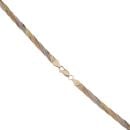 9ct Yellow White and Rose Gold Plait Chain 16"