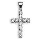 18 Carat White Gold 1.50ct Claw Set Diamond Cross