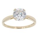 9ct Yellow Gold Cubic Zirconia Solitaire Ring
