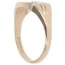 9ct Yellow Gold 0.02ct Diamond Signet Ring
