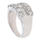 18ct White Gold 2.20ct Brilliant And Baguette Cut Diamond Cluster Ring