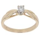 9ct Yellow Gold 0.15ct Diamond Solitaire Ring