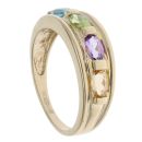 9ct Yellow Gold Multi-Gemstone Four Stone Ring