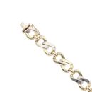 9ct Yellow And White Gold Infinity Bracelet 7"