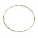 9ct Yellow and White Gold Hinged Wave Bangle
