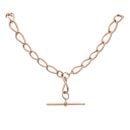 9ct Rose Gold Albert T-Bar Chain 24"