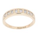 9ct Yellow Gold 0.25ct Diamond Half Eternity Ring