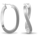 Mint Of London 925 Silver Formed Hoop Earrings