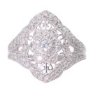 9ct White Gold 0.50ct Diamond Cluster Ring