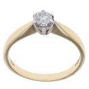 18ct Yellow Gold 0.33 Solitaire Diamond Ring