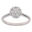 18ct White Gold 0.55ct Brilliant Cut Diamond Cluster Ring