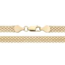 18ct Yellow ﻿Gold on Sterling Silver Bismark Ladies 7.5'' Bracelet