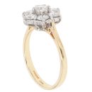 18ct Yellow Gold 1.20ct Brilliant Cut Diamond Cluster Ring