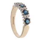 9ct Yellow Gold 0.10ct Diamond and Sapphire Ring