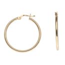 14ct Yellow Gold Plain Hoop Earrings
