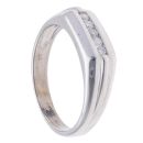 9ct White Gold 0.25ct Diamond Signet Ring