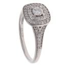 9ct White Gold 0.26ct Diamond Cluster Ring