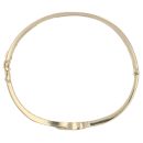 9ct Yellow Gold 0.20ct Brilliant Cut Diamond Crossover Bangle