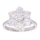 18ct White Gold 2.35ct Diamond Cluster Ring