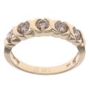 9ct Yellow Gold 1.00ct Brown Diamond Five Stone Ring