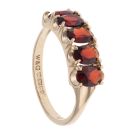 9ct Yellow Gold Five Stone Garnet Ring