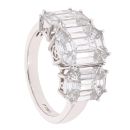 Platinum 2.85ct Pie Cut Fancy Diamond Ring