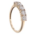 9ct Yellow Gold 0.80ct Brilliant Cut Diamond Five Stone Ring