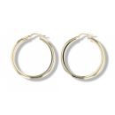9ct Yellow Gold Plain Hoop Earrings