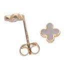 9ct Yellow Gold Mother of Pearl Floral Stud Earrings