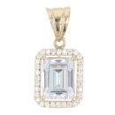 14ct Yellow Gold Cubic Zirconia Fancy Pendant
