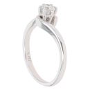 Platinum 0.33ct Brilliant Cut Diamond Solitaire Twist Ring