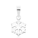 Silver 7x8mm Snowflake Pendant and Chain 18"