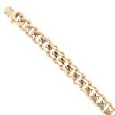14ct Yellow Gold Monaco Curb Classic Plain Lock Bracelet 8.5"