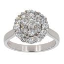 18ct White Gold 1.30ct Diamond Cluster Ring
