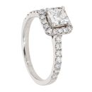 Platinum 1.20ct Diamond Cluster Ring