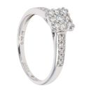 18ct White Gold 0.32ct Diamond Cluster Ring